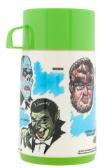 "UNIVERSAL'S MOVIE MONSTERS" UNUSED METAL LUNCHBOX WITH THERMOS.