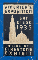 1935 SAN DIEGO EXPOSITION FIRESTONE EXHIBIT SOUVENIR FORD TOY CAR.