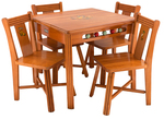 "SNOW WHITE AND THE SEVEN DWARFS" STORKLINE TABLE & CHAIRS SET.