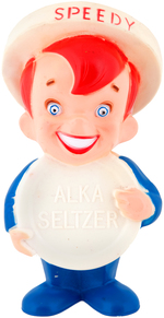 "SPEEDY ALKA-SELTZER" COUNTERTOP ADVERTISING FIGURE.