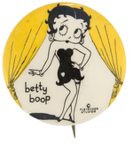 BETTY BOOP GRAPHIC CLASSIC EARLY 1930s CARTOON BUTTON.