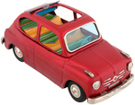 BANDAI FIAT 600 FRICTION CAR WITH SUNROOF.