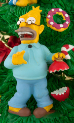 "THE SIMPSONS CHRISTMAS TREE" BOXED FIGURINE.