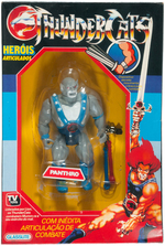 "THUNDERCATS" GLASSLITE BRAZILIAN LION-O & PANTHRO FIGURE PAIR.