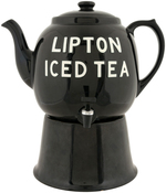 "LIPTON ICED TEA" HALL CHINA DISPENSER.