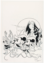 "MICKEY MOUSE" #226 COMIC BOOK COVER ORIGINAL ART.