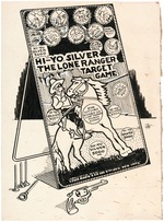 "HI-YO SILVER - THE LONE RANGER GAME" MARX TARGET PROMOTIONAL ORIGINAL ART & TARGET.