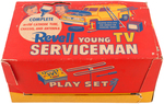 REVELL "YOUNG TV SERVICEMAN PLAY SET" COMPLETE BOXED SET WITH TRUCK & ALL PARTS.