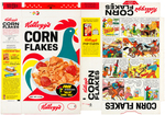 KELLOGG'S "CORN FLAKES" & "FROSTED FLAKES" FILE COPY CEREAL BOX FLAT TRIO.