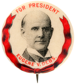 "EUGENE V. DEBS" 1904 BUTTON VARIATION OF HAKE #2152.