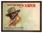 "THE NEW YORK SUNDAY JOURNAL" FRAMED SIGN.