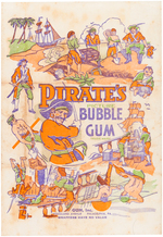 "PIRATE'S PICTURE BUBBLE GUM" CARD WRAPPER.