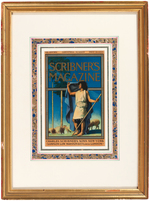 MAXFIELD PARRISH "SCRIBNER'S MAGAZINE" FRAMED COVER PROOF TRIO.