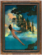 MAXFIELD PARRISH "DINKY BIRD" & "REVERIES" FRAMED PRINT PAIR.