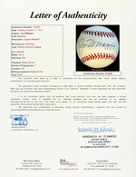 JOE DiMAGGIO SINGLE-SIGNED BASEBALL.