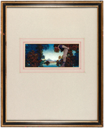 MAXFIELD PARRISH "PIERROT'S SERENADE" & "THE FROG PRINCE" FRAMED PRINT PAIR.