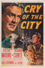 "CRY OF THE CITY" FILM NOIR MOVIE POSTER.