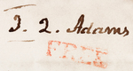 JOHN QUINCY ADAMS FREE FRANK SIGNED "J. Q. ADAMS."