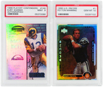 PEYTON MANNING & KURT WARNER FOOTBALL ROOKIE CARDS PSA GRADED.