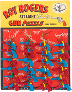 "ROY ROGERS 'STRAIGHT' SHOOTER' GUN PUZZLE KEY CHAIN" FULL STORE DISPLAY.