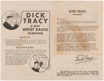 "DICK TRACY WRIST RADIO" BOXED SET.