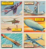 "PLANES OF THE WORLD" TOPPS GUM CARD NEAR SET WITH WRAPPER.