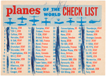 "PLANES OF THE WORLD" TOPPS GUM CARD NEAR SET WITH WRAPPER.