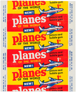 "PLANES OF THE WORLD" TOPPS GUM CARD NEAR SET WITH WRAPPER.