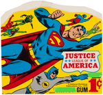 "JUSTICE LEAGUE OF AMERICA TATTOO GUM" FLEER DISPLAY BOX & INSERT.