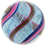 GERMAN HANDMADE 1.75" DIA. BLUE GLASS SWIRL MARBLE.