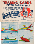 "NAVY SHIPS - AIRPLANES" CARD SET WITH PROMOTIONAL SHEET.