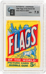 "FLAGS OF THE WORLD" TOPPS UNOPENED 5¢ GUM CARD WAX PACK GAI NM+ 7.5.