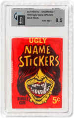 "UGLY NAME STICKERS" O-PEE-CHEE UNOPENED GUM STICKERS WAX PACK GAI NM-MT+ 8.5.