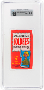 "VALENTINE FOLDEES" & "KRAZY PEOPLE POSTERS" GAI GRADED WAX PACKS.