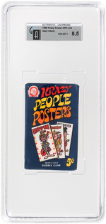 "VALENTINE FOLDEES" & "KRAZY PEOPLE POSTERS" GAI GRADED WAX PACKS.