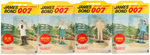 "JAMES BOND SECRET AGENT 007" GILBERT CARDED ACTION FIGURE SET.