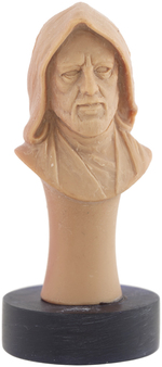 STAR WARS "OBI-WAN KENOBI" MASTER WAX HEAD SCULPT UNPRODUCED CHESS PIECE PROTOTYPE BY TIM BRUCKNER.