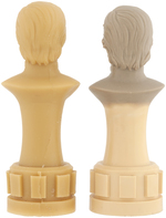 STAR WARS "JEDI LUKE" MASTER WAX SCULPT AND RESIN CAST UNPRODUCED CHESS PIECE PROTOTYPE PAIR.