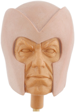 X-MEN THE MOVIE TOYBIZ MASTER WAX HEAD SCULPT AND RESIN PROTOTYPE OF MAGNETO BY TIM BRUCKNER.