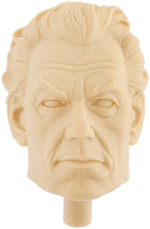 X-MEN THE MOVIE TOYBIZ MASTER WAX HEAD SCULPT AND RESIN PROTOTYPE OF MAGNETO BY TIM BRUCKNER.