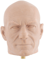 X-MEN THE MOVIE TOYBIZ WAX HEAD MASTER SCULPT AND RESIN PROTOTYPE OF PROFESSOR X BY TIM BRUCKNER.