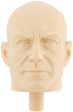 X-MEN THE MOVIE TOYBIZ WAX HEAD MASTER SCULPT AND RESIN PROTOTYPE OF PROFESSOR X BY TIM BRUCKNER.