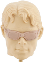 X-MEN THE MOVIE TOYBIZ WAX HEAD MASTER SCULPT AND RESIN PROTOTYPE OF CYCLOPS BY TIM BRUCKNER.