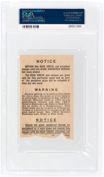 1954 WORLD SERIES GAME 1 TICKET STUB WILLIE MAYS MAKES "THE CATCH" PSA GRADED AUTHENTIC.