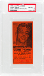 1958 SAN FRANCISCO WILLIE MAYS CALL-BULLETIN GIANTS PSA EX-MT+ 6.5.