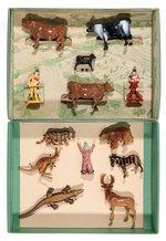 BERGEN/BETON TOYS - DAIRY FARM AND CATTLE RANGE & CIRCUS BOXED SET PAIR.