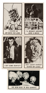 "MONSTER LAFFS" TOPPS PAIR OF GUM CARD SETS.