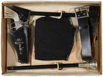 "BAT MASTERSON HOLSTER SET WITH CANE AND VEST."