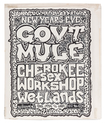 GOV'T MULE 1996 NEW YEAR'S EVE CONCERT POSTER ORIGINAL ART BY TIM VEGA.