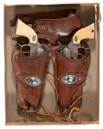 "GENE AUTRY OFFICIAL RANCH OUTFIT" BOXED LESLIE HENRY GUN & HOLSTER SET.